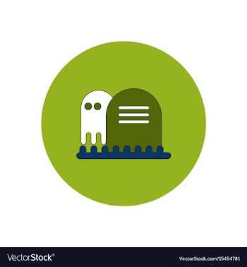 In flat design halloween icon vector image