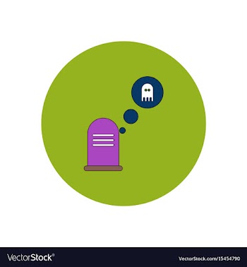 In flat design halloween icon vector image