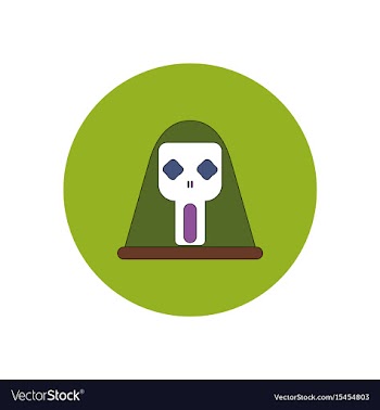 In flat design halloween icon vector image