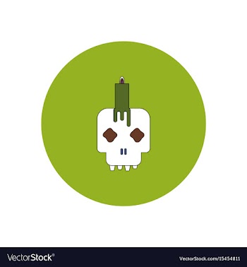 In flat design halloween icon vector image