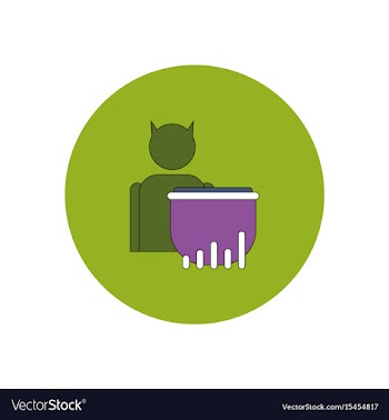 In flat design halloween icon vector image