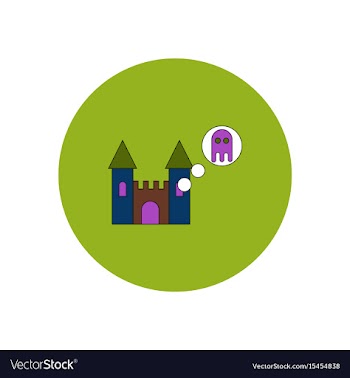 In flat design halloween icon vector image