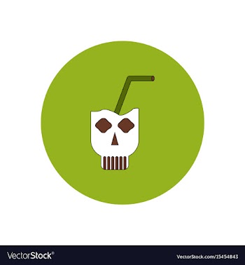 In flat design halloween icon vector image