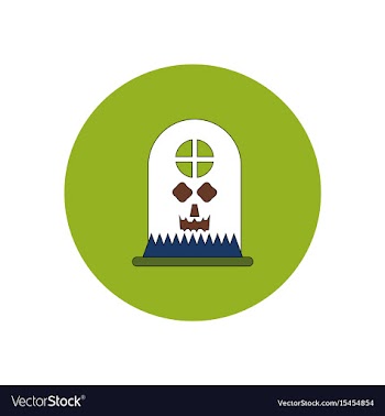 In flat design halloween icon vector image