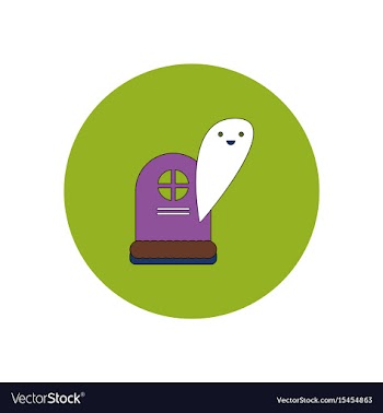 In flat design halloween icon vector image