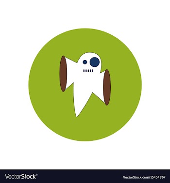 In flat design halloween icon vector image