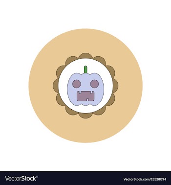 In flat design halloween icon vector image