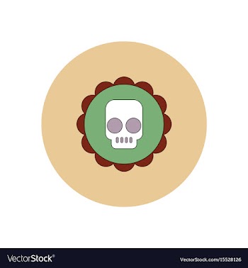 In flat design halloween icon vector image