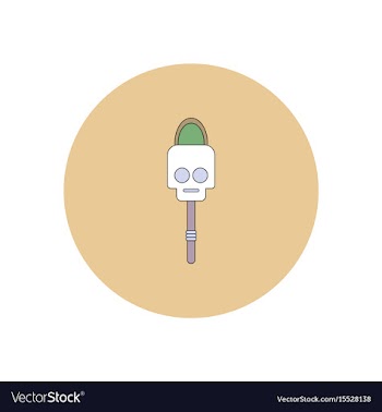 In flat design halloween icon vector image