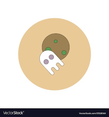 In flat design halloween icon vector image