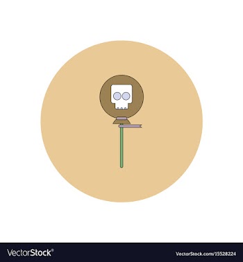 In flat design halloween icon vector image