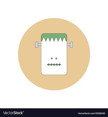 In flat design halloween icon vector image