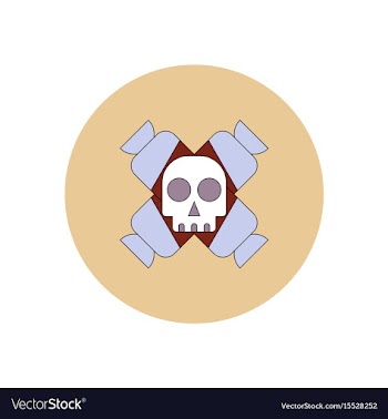 In flat design halloween icon vector image