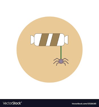 In flat design halloween icon vector image
