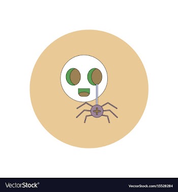 In flat design halloween icon vector image