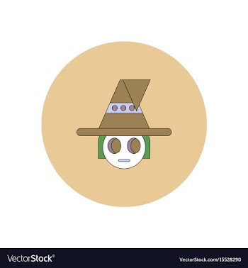 In flat design halloween icon vector image