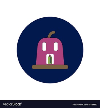 In flat design halloween icon vector image