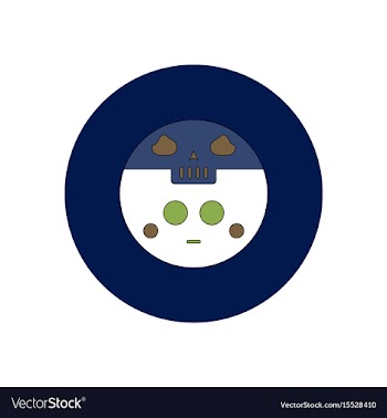 In flat design halloween icon vector image