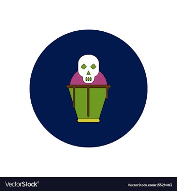 In flat design halloween icon vector image