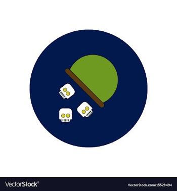 In flat design halloween icon vector image