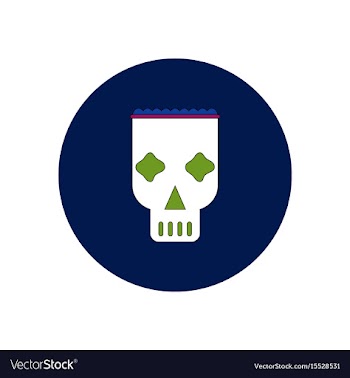 In flat design halloween icon vector image