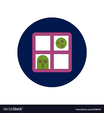 In flat design halloween icon vector image