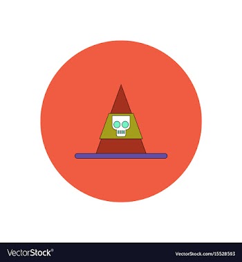 In flat design halloween icon vector image