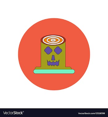 In flat design halloween icon vector image