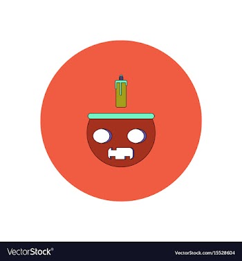 In flat design halloween icon vector image