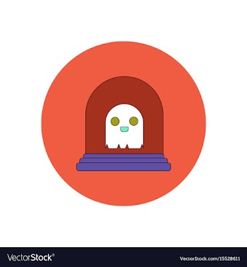 In flat design halloween icon vector image