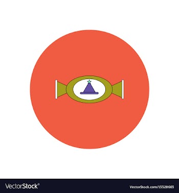 In flat design halloween icon vector image