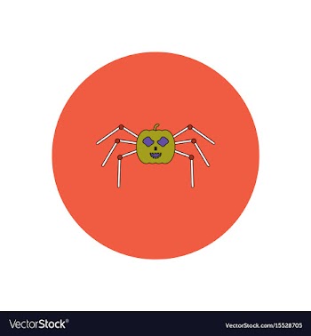 In flat design halloween icon vector image
