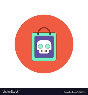 In flat design halloween icon vector image