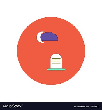 In flat design halloween icon vector image
