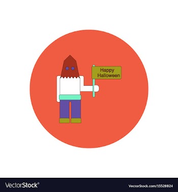 In flat design halloween icon vector image