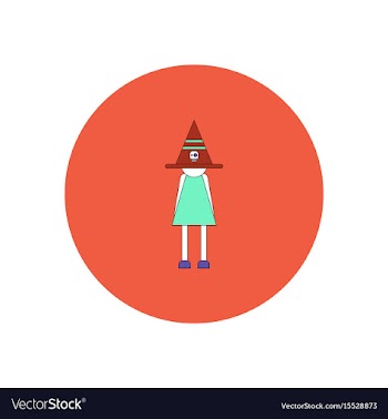 In flat design halloween icon vector image