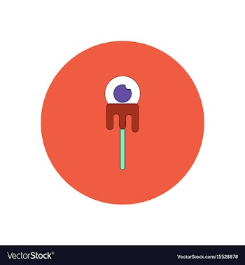 In flat design halloween icon vector image