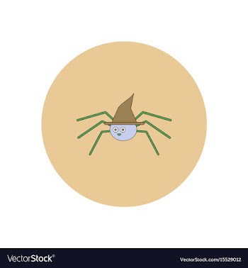 In flat design halloween icon vector image