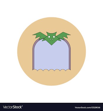 In flat design halloween icon vector image