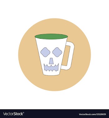 In flat design halloween icon vector image