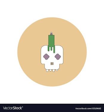 In flat design halloween icon vector image