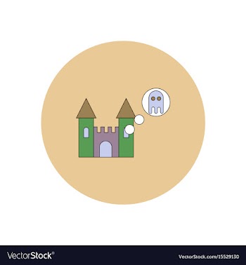 In flat design halloween icon vector image