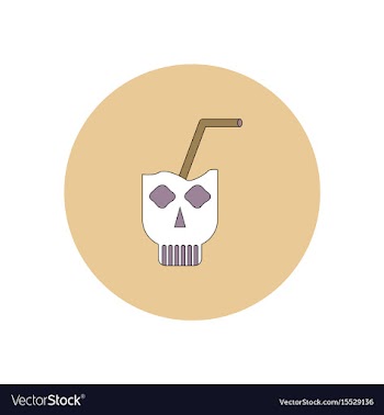 In flat design halloween icon vector image