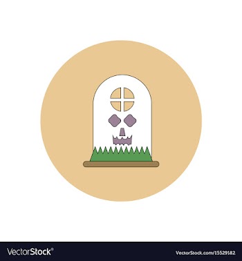 In flat design halloween icon vector image
