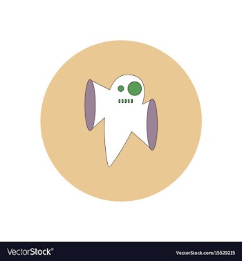 In flat design halloween icon vector image