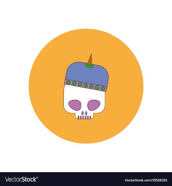 In flat design halloween icon vector image