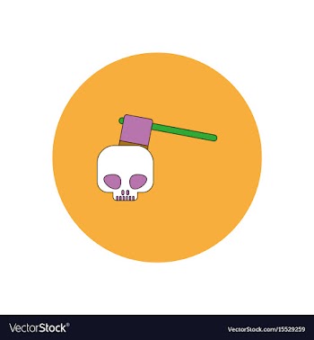 In flat design halloween icon vector image