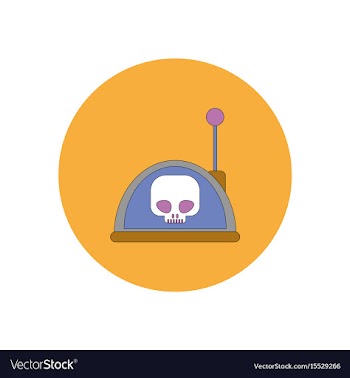 In flat design halloween icon vector image