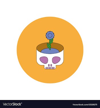 In flat design halloween icon vector image