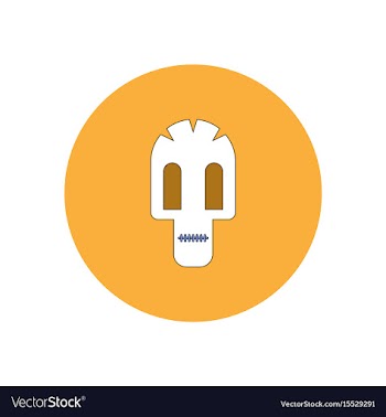 In flat design halloween icon vector image